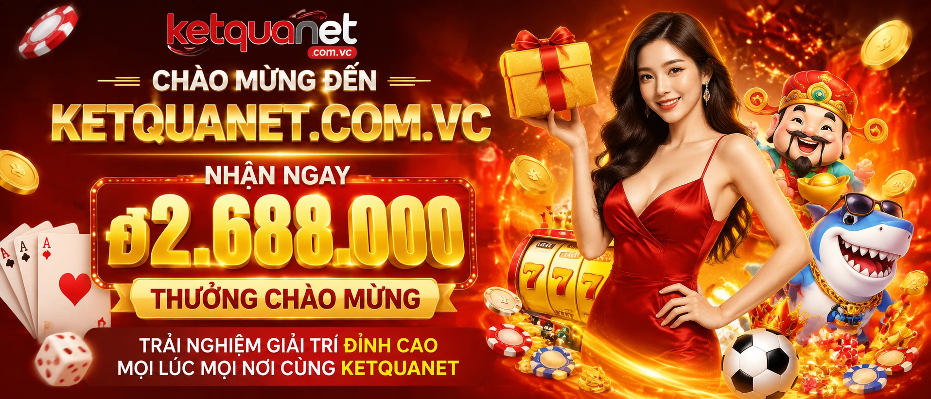 Giao diện sảnh ketquanet với bàn live casino và slot game
