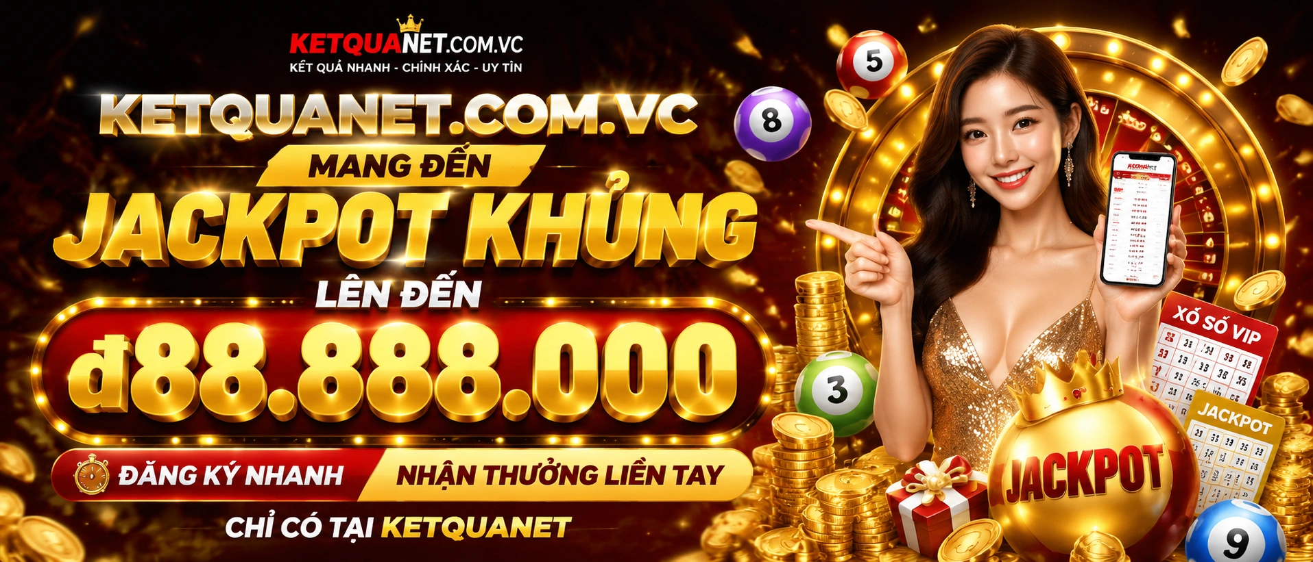 Giao diện sảnh ketquanet với bàn live casino và slot game