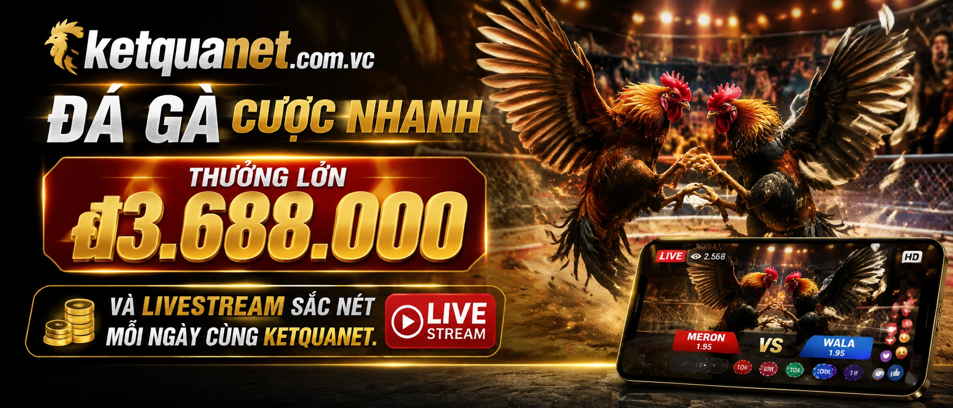 Đá Gà Cựa Sắt - nội dung live theo trận